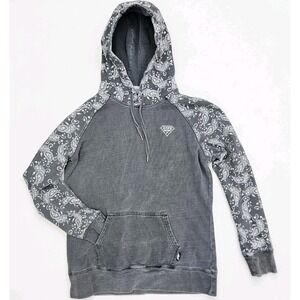 Hooey Hoodie Rope Like A Girl Paisley Women's Large Gray Western Pullover Rodeo